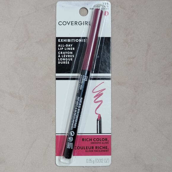 Covergirl Exhibitionist Lip Liner Garnet Red 225✨️BRAND NEW IN PACKAGE CARDED - Picture 5 of 8